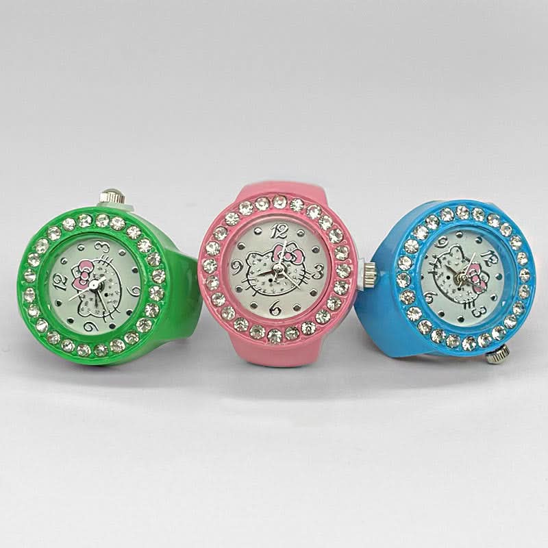 Women's Stylish Ring Watch – Quartz Finger Watch