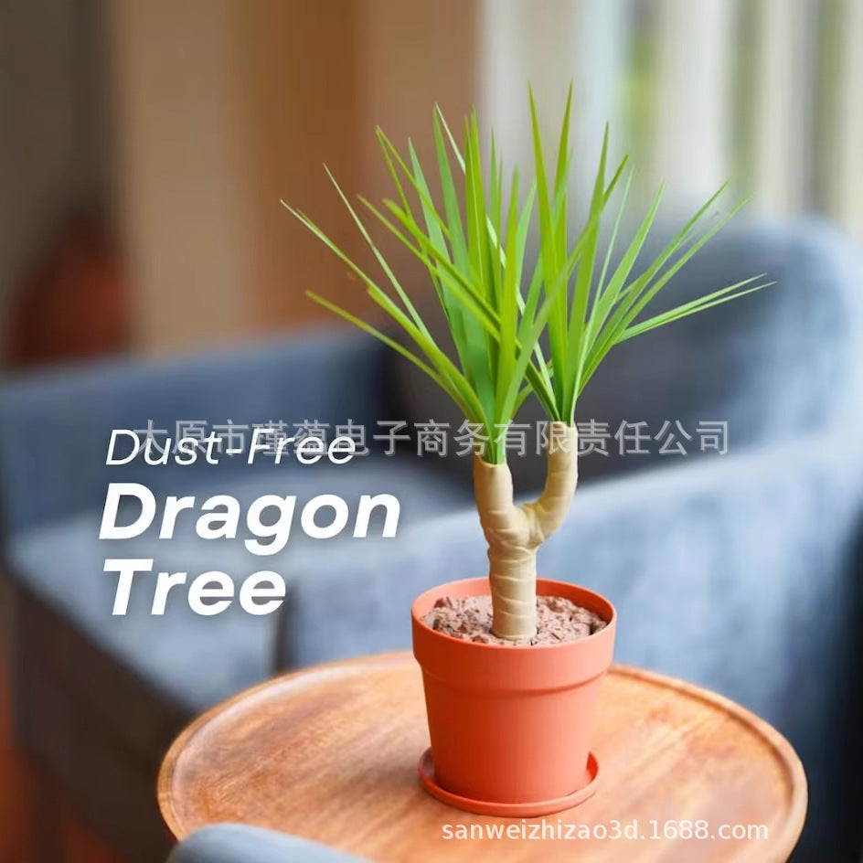 Artificial Dragon Tree Plant Decor – Dust-Free Potted Greenery for Home & Living Room