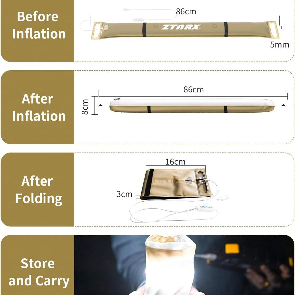 Solar Inflatable LED Camping Light – Foldable, Waterproof & Magnetic (Plug-in model)