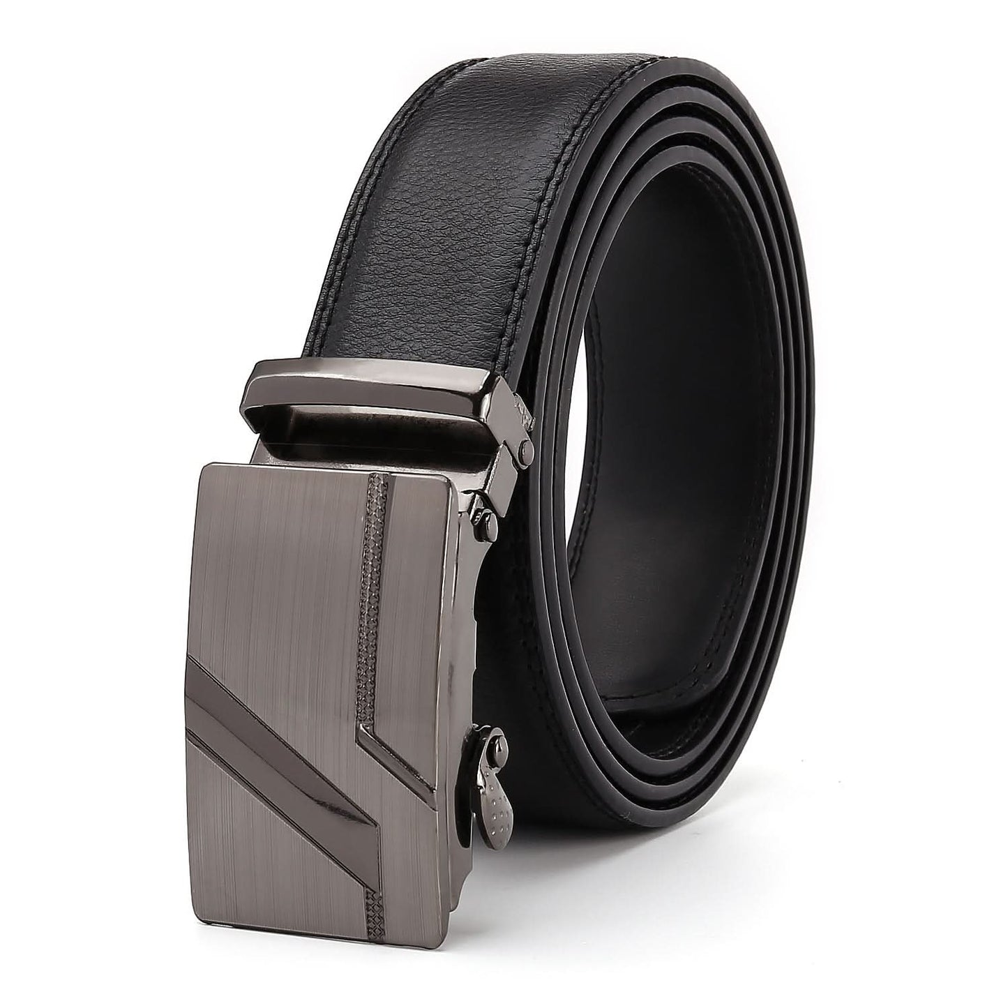 Men's Leather Automatic Buckle Belt