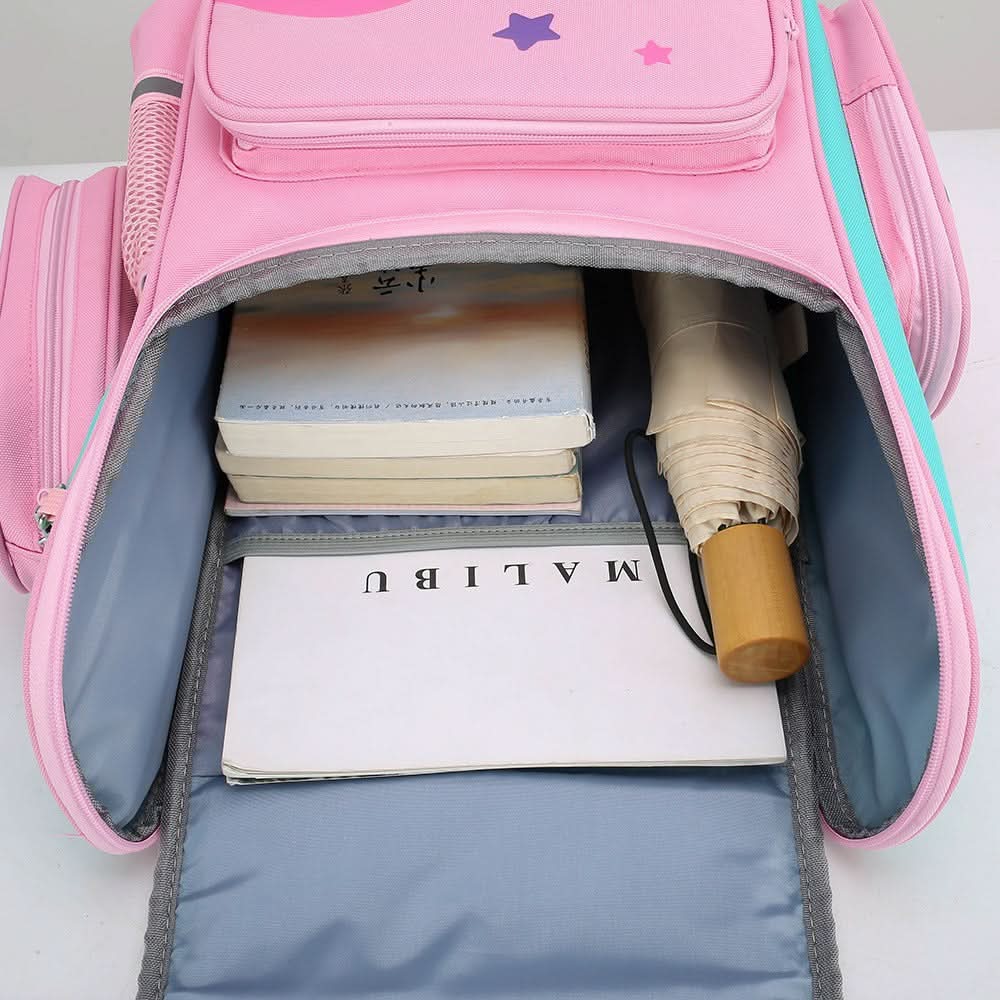 Girls' Unicorn Backpack – School Bag with Matching Pencil Case