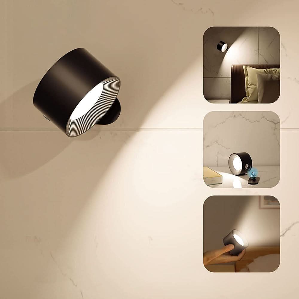 360° Rotating Touch Night Light - Dimmable Bedside Reading Lamp