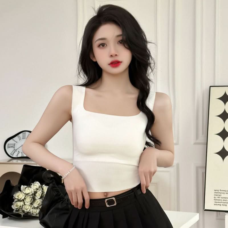 Seamless Ice Silk Vest with Chest Pads