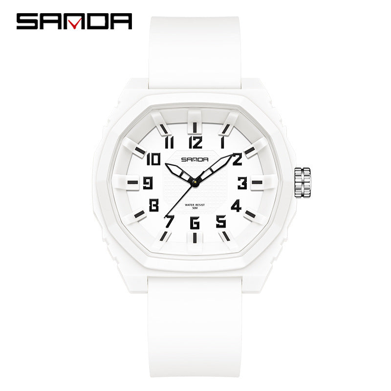 Sanda Waterproof Digital Sports Watch – Durable Dual Display Quartz Watch for Students