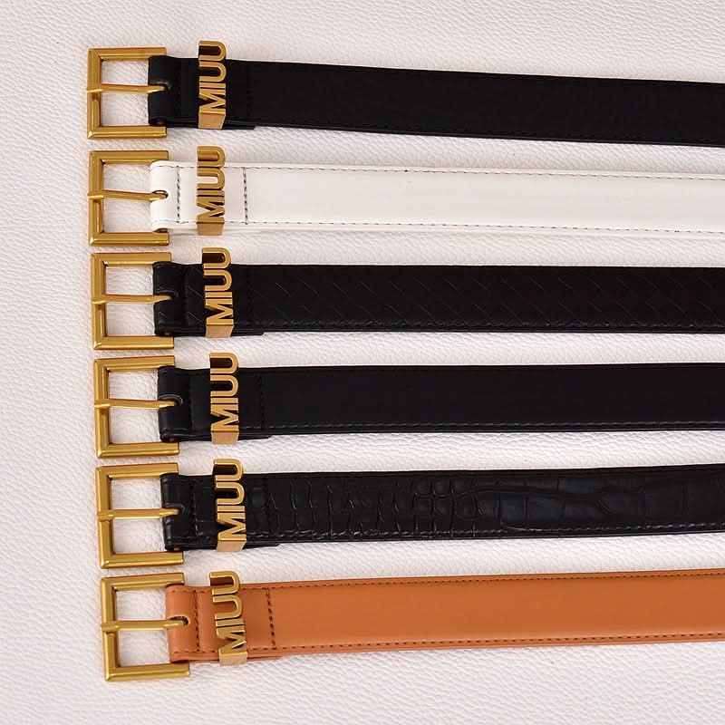 Women's Retro Letter Belt – Stylish Leather Waist Belt For Jeans & Dresses