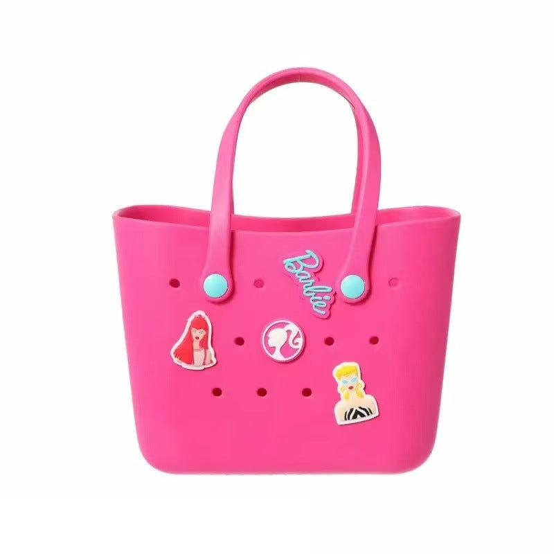 Waterproof EVA Beach Bag – Lightweight Small Tote with Chain Strap for Summer & Travel