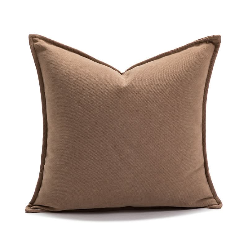 1 pc Premium High-Grade Retro Brown Plant Oatmeal Cream Sofa Pillow Cover
