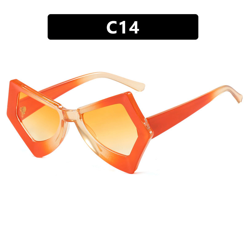 Anti-Blue Light Butterfly Glasses for Women – Oversized Hexagon Flat Frame Eyewear