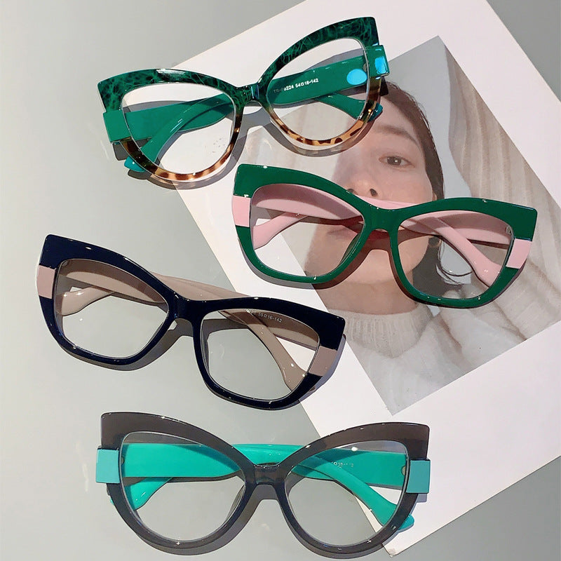 Cat-Eye Anti-Blue Light Glasses for Women – Oversized Full-Frame Fashion Eyewear
