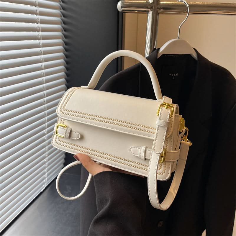 Women's Small Square Shoulder Bag – PU Leather With Zipper Pocket