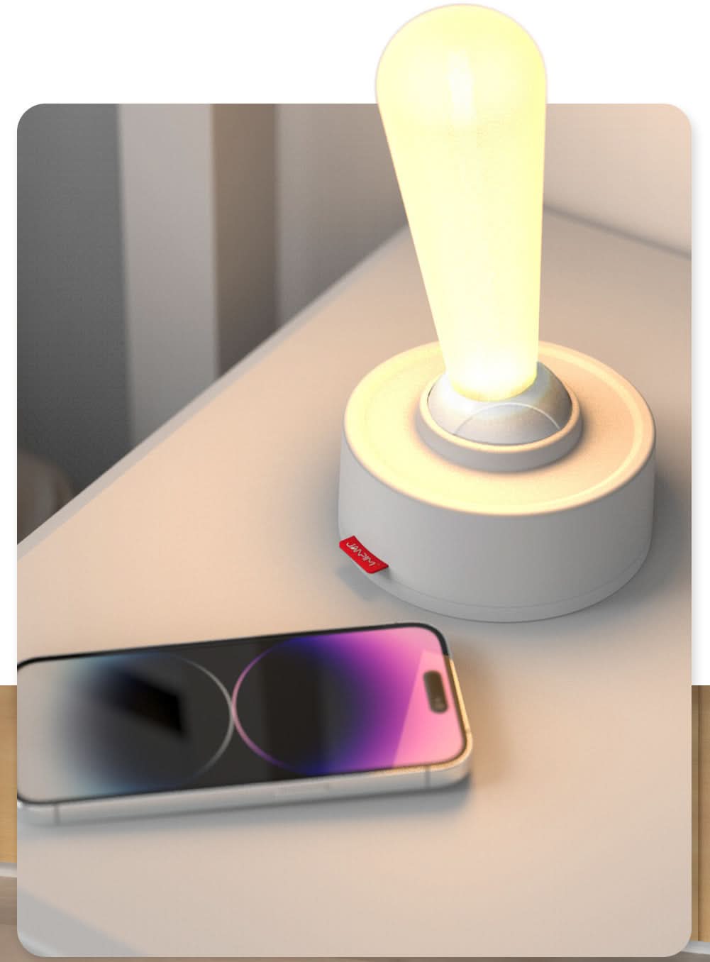 Retro Toggle Night Light with Soft Glow and Push Switch