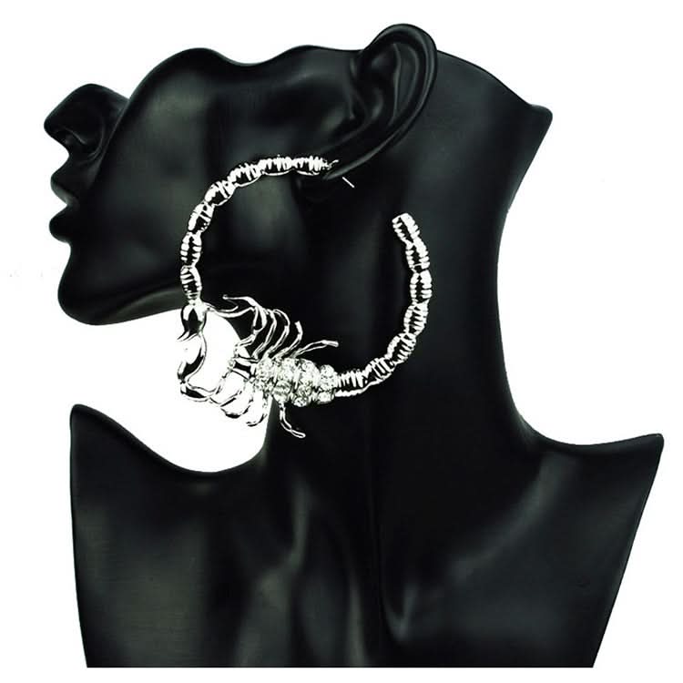 Large Scorpion Earrings with Diamond Detail