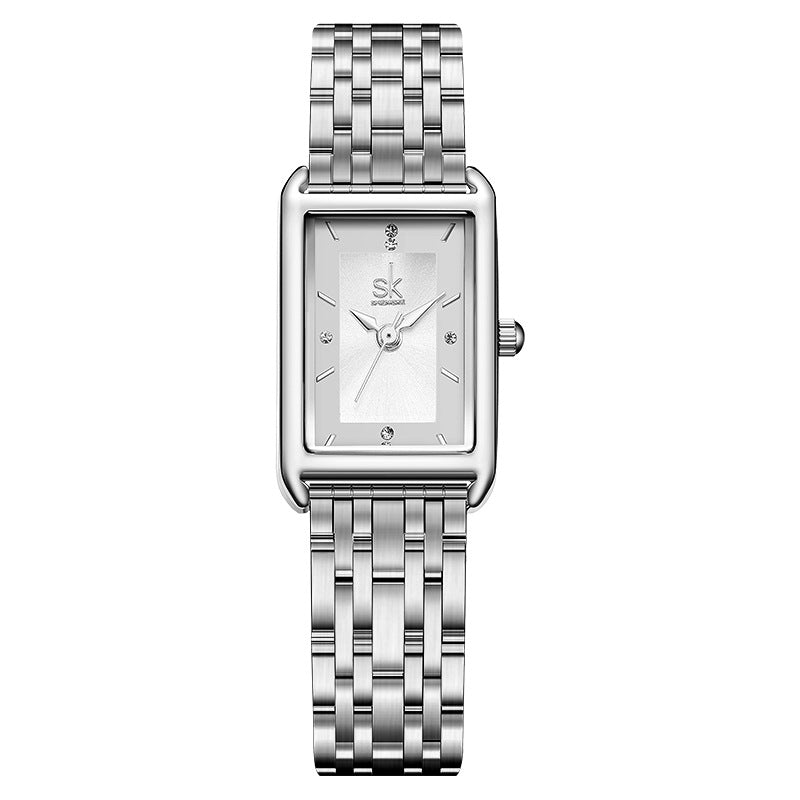 SK Women’s Square Quartz Watch – 30M Waterproof Fashion Student Watch