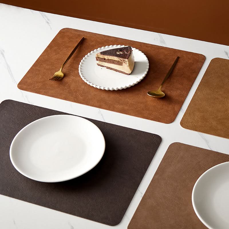 Nordic Style Leather Placemats & Coasters