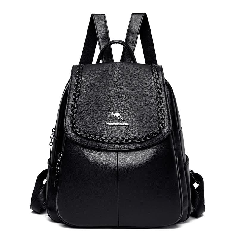 Women's PU Leather Shoulder Backpack – Casual Bag for Daily Use