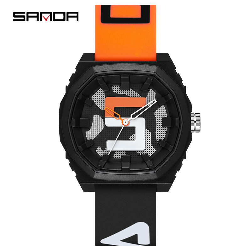 Sanda Waterproof Student Watch – Stylish Silicone Analog Sports Watch for Boys & Girls