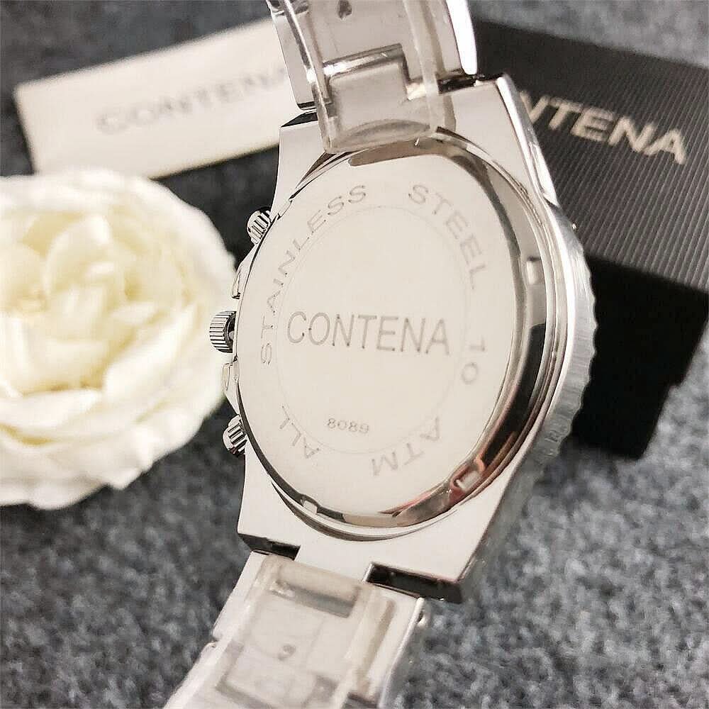 Unisex Three-Eye Quartz Watch with Steel Strap
