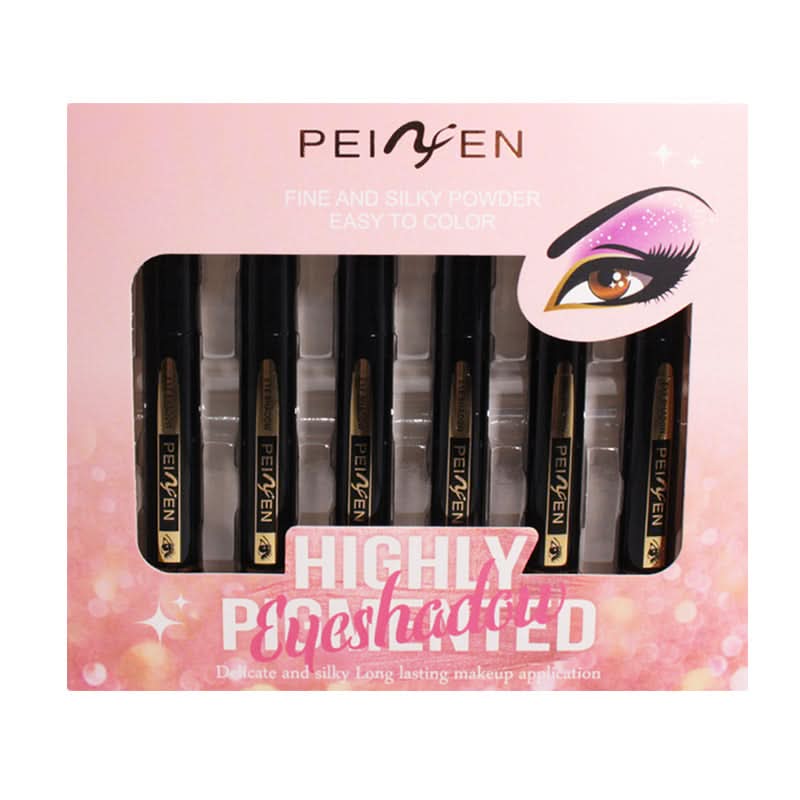 Peinfen Eyeshadow Stick Set – 6 Colors, Matte & Shimmer Waterproof Eye Makeup
