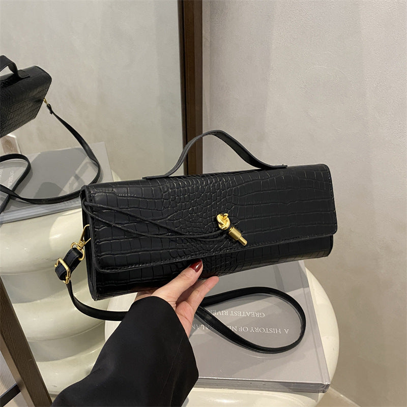 Classic PU Shoulder Bag – Trendy Small Square Bag for Women with Thread Detail