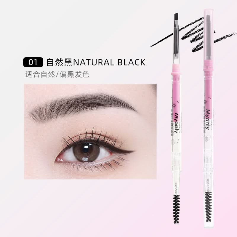 Myonly Dual-Ended Rotating Eyebrow Pencil – Ultra-Fine Triangle Tip Smudge-Proof