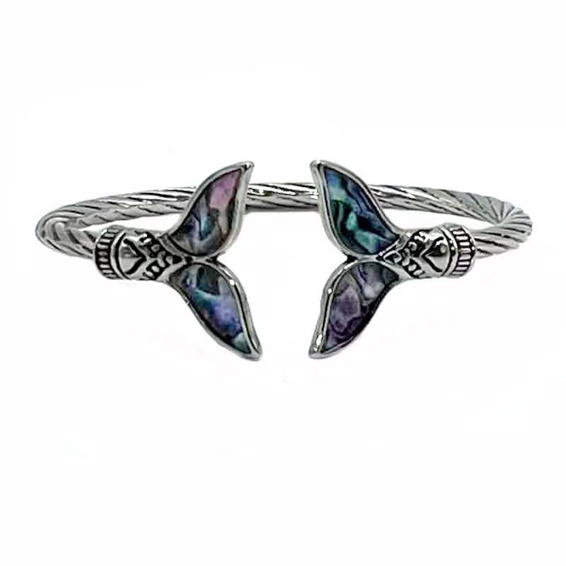 Mermaid-Inspired Open Cuff Bracelet for Women