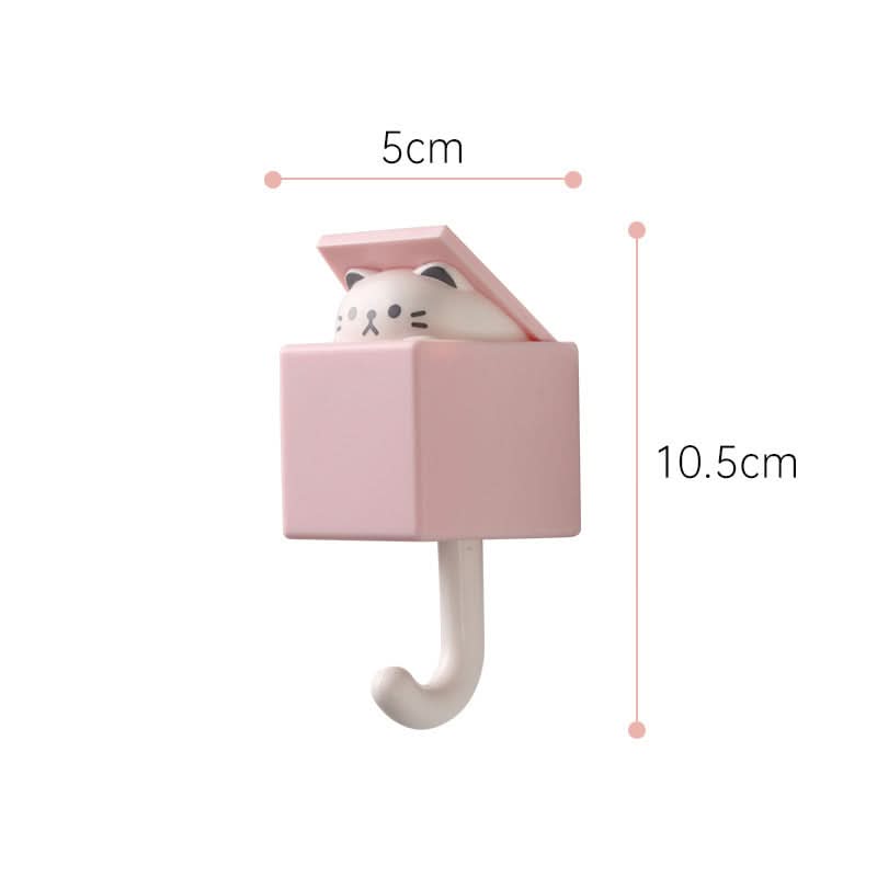 Cute Animal Wall Hook – Punch-Free Adhesive Hook for Keys