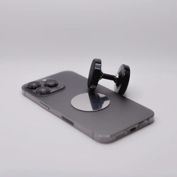 Magnetic 720° Rotating Car Phone Holder – Dual Ball Metal Mount
