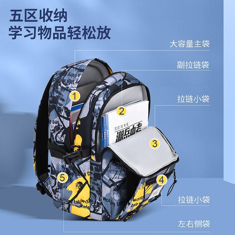 Waterproof Camouflage School Backpack for Boys - Lightweight School Bag