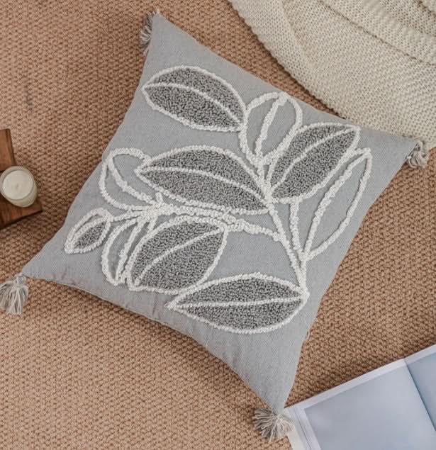 Nordic Red Leaf Velvet Pillow Cover