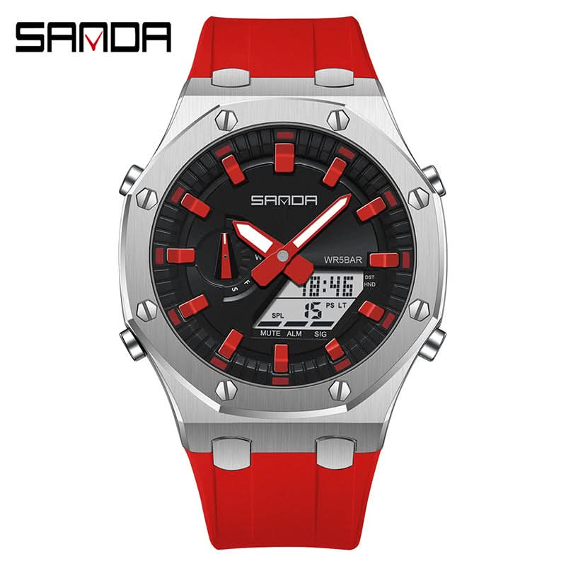 Men's Waterproof Sports Watch – Octagonal Design