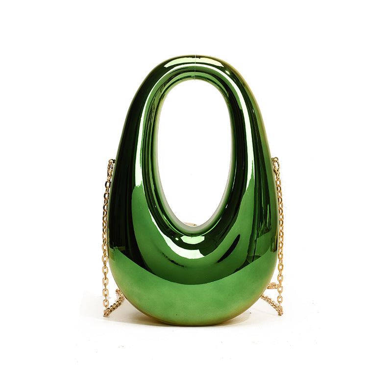Acrylic Oval Box Handbag – Fashion Chain Crossbody Evening Bag for Women