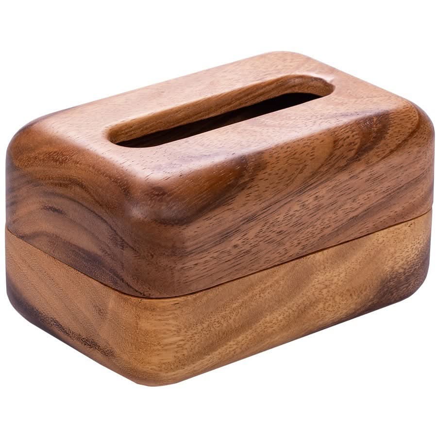 Walnut Wooden Tissue Box