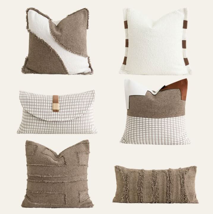 Premium Modern Wabi Style Pillow Cover - Soft Furnishing Cushion for Living Room
