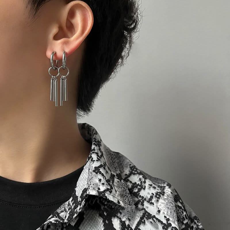 Men’s Titanium Steel Sauron-Inspired Ear Clips –  No Piercing Earrings