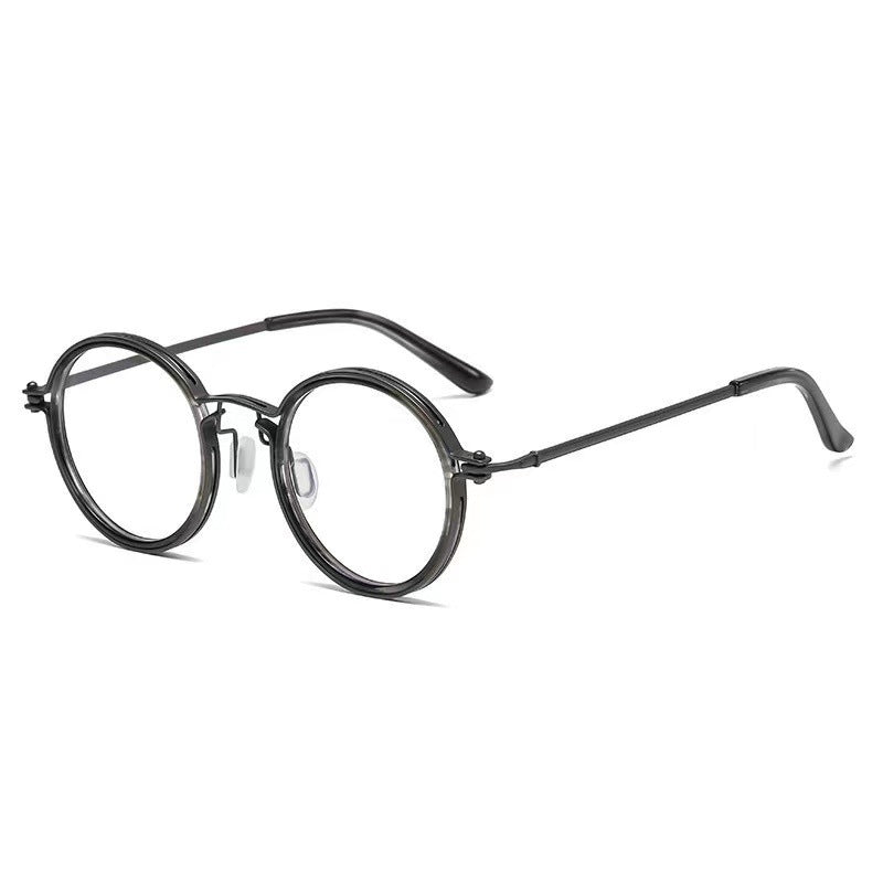Round Frame Anti-Blue Light Glasses for Women & Men – High Myopia-Ready Resin Lenses