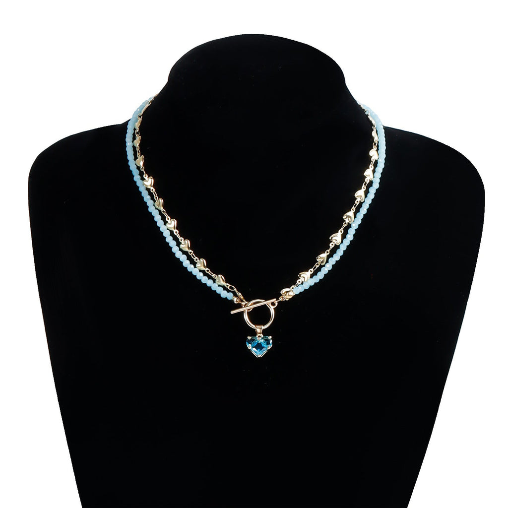 Zircon Heart Pendant Necklace for Women – Diamond-Inspired Clavicle Chain