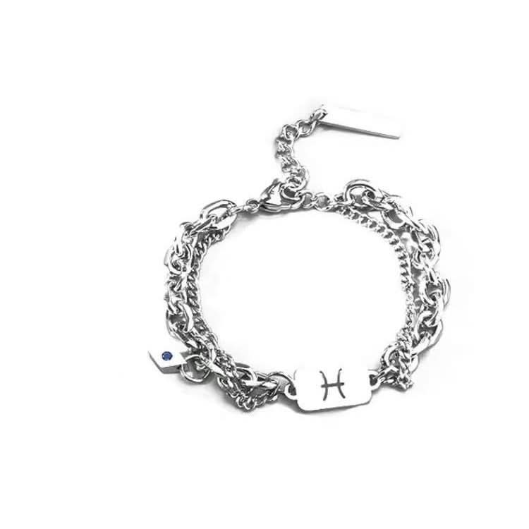 Zodiac Constellation Bracelet – Unisex Titanium Steel Astrology Bangle