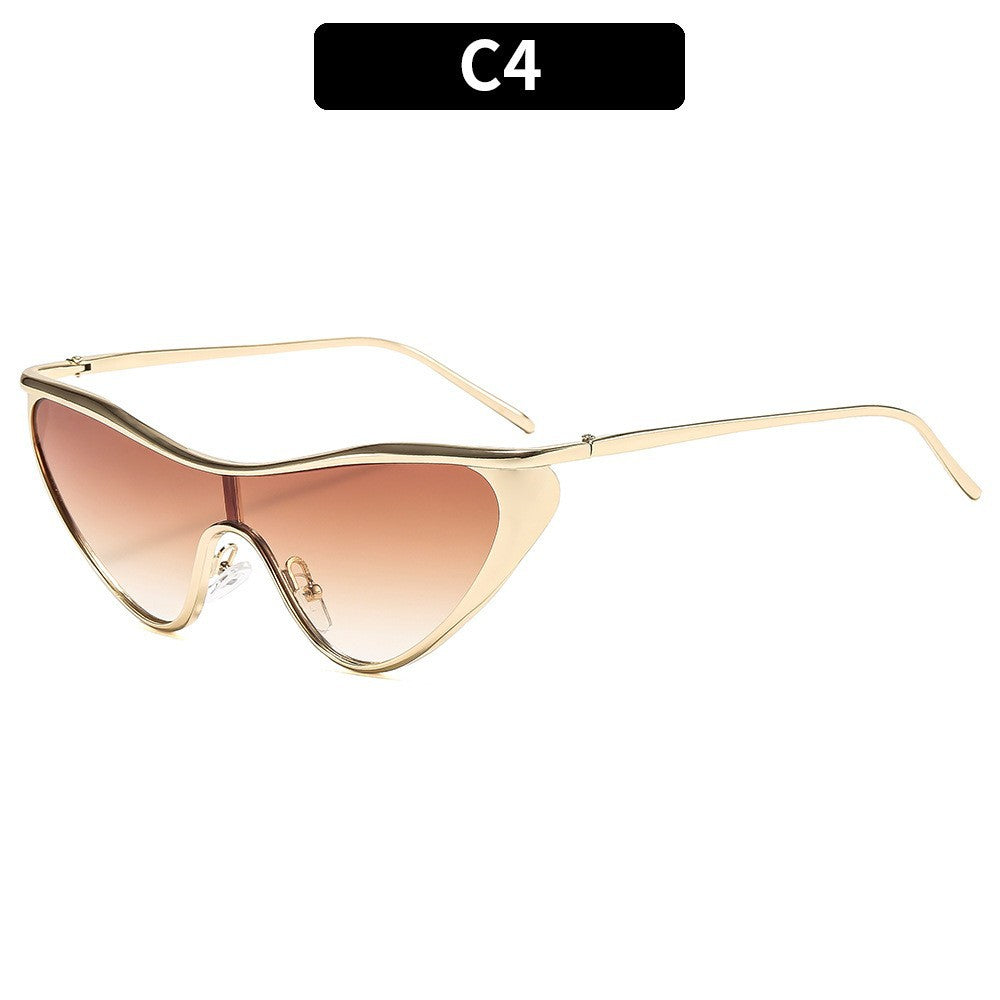 Trendy Metal Frame Women’s Sunglasses – UV Protection Fashion Shades for Everyday Style