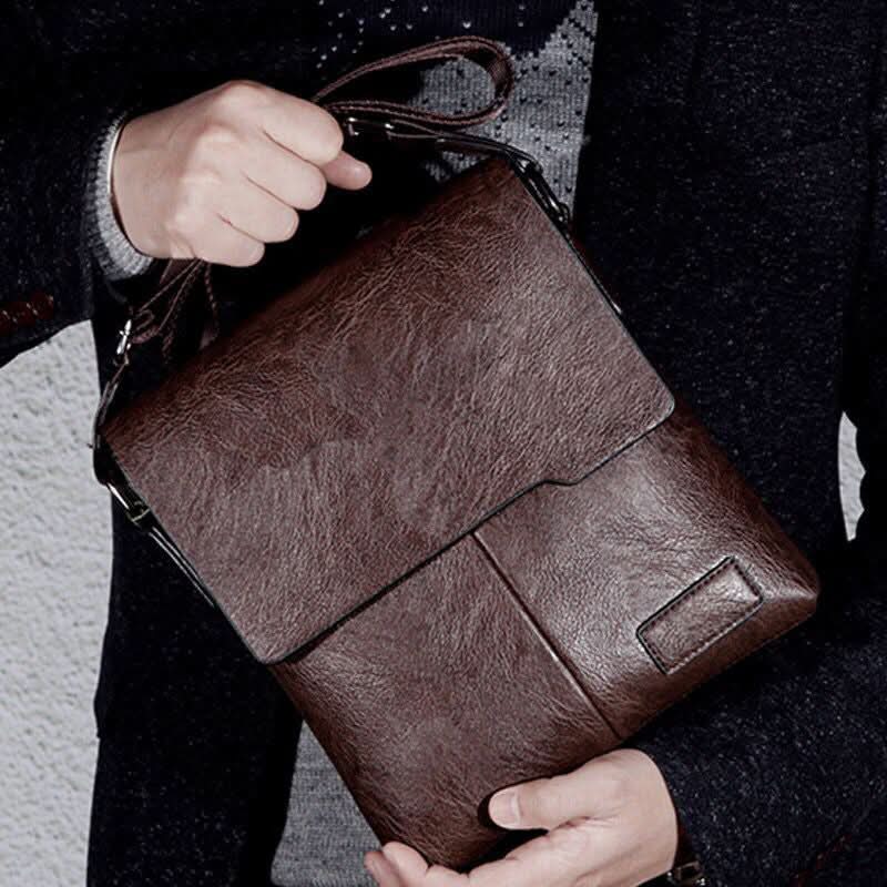 Men’s Urban Style PU Leather Bag Set – Waterproof Messenger Bag