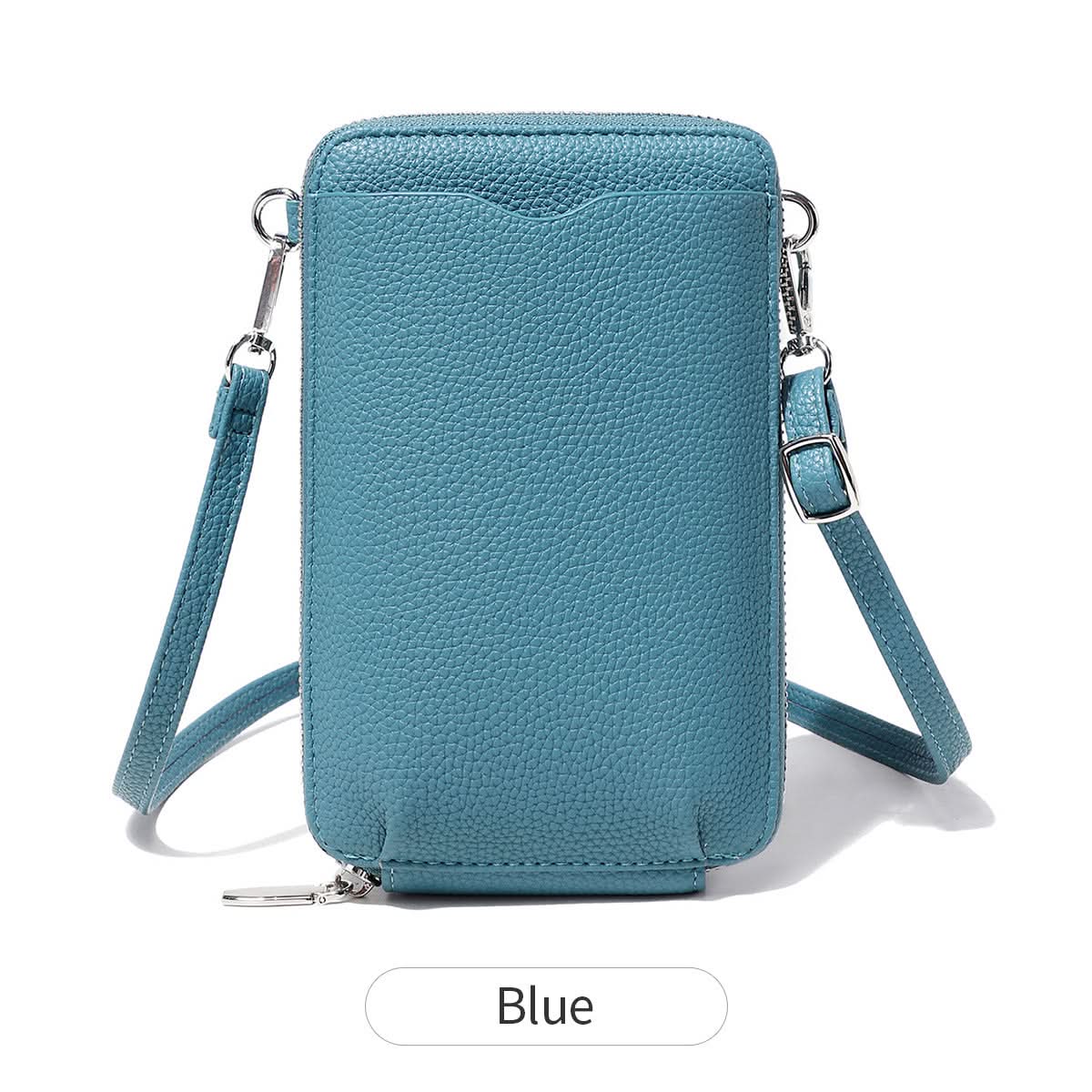 Women's Crossbody Phone Bag – Lychee Pattern PU Leather Daily Shoulder Bag