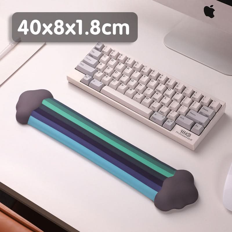 Cloud Rainbow Silicone Wrist Mouse Pad with Memory Foam