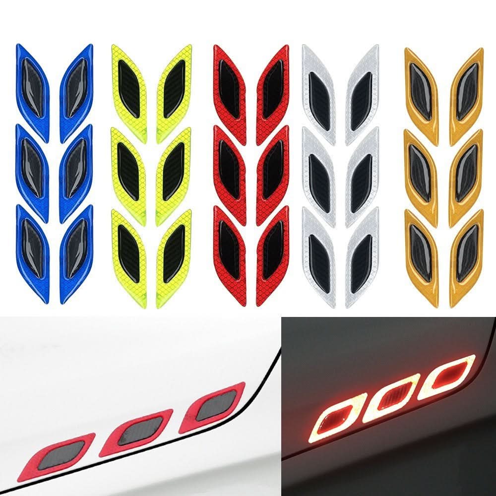 Car Reflective Fender & Bumper Stickers – Anti-Scratch Night Safety Decals