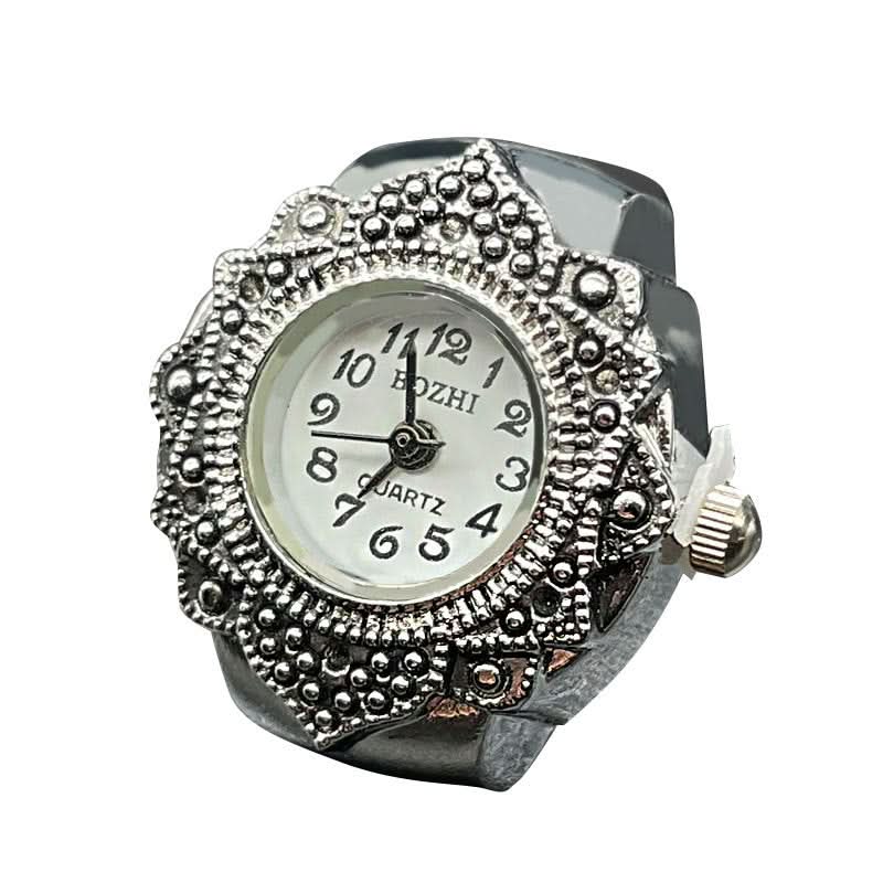 Unisex Minimalist Ring Watch – Quartz Finger Watch, Stainless Steel Band