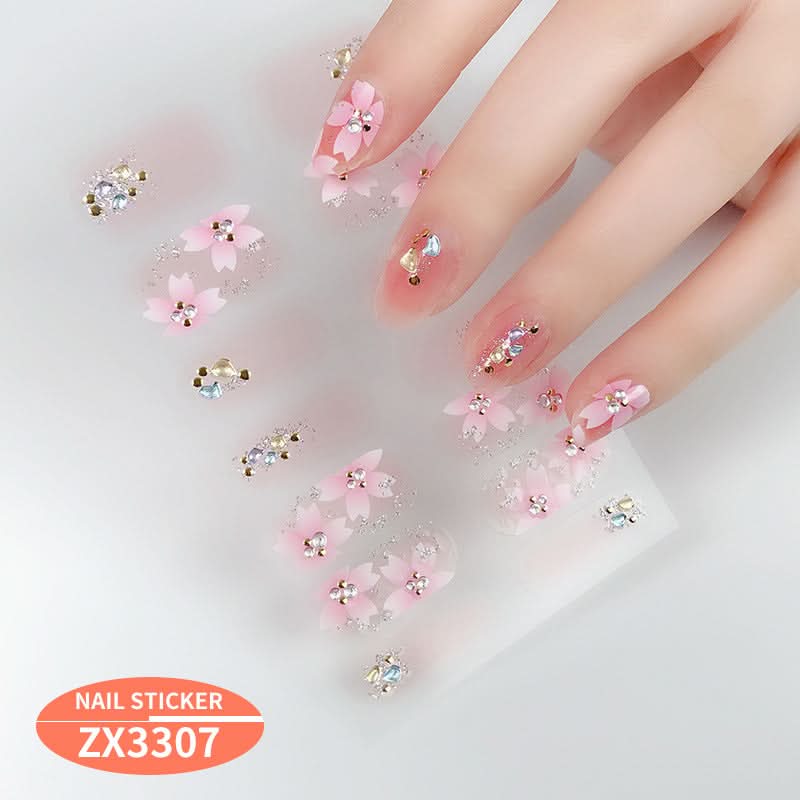 3D Star Diamond Nail Stickers Set