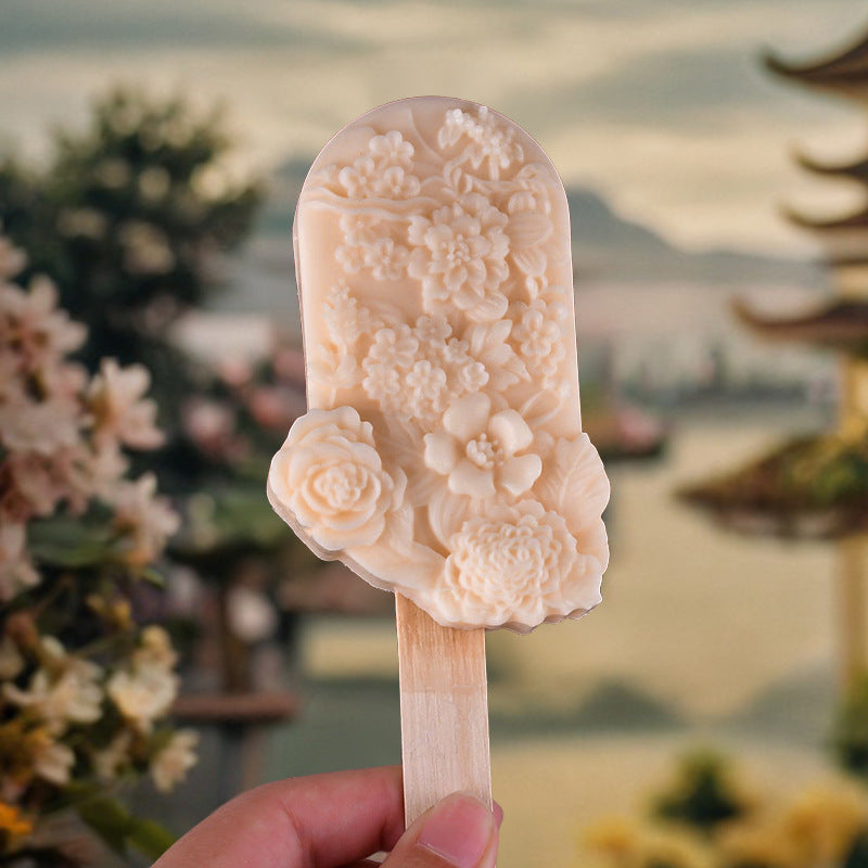 Floral Silicone Ice Cream Mold – Food-Grade DIY Popsicle Maker for Creative Desserts