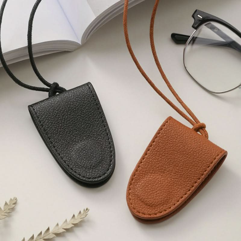 Magnetic Leather Glasses Holder – Lanyard-Style Sunglasses & Ticket Holder
