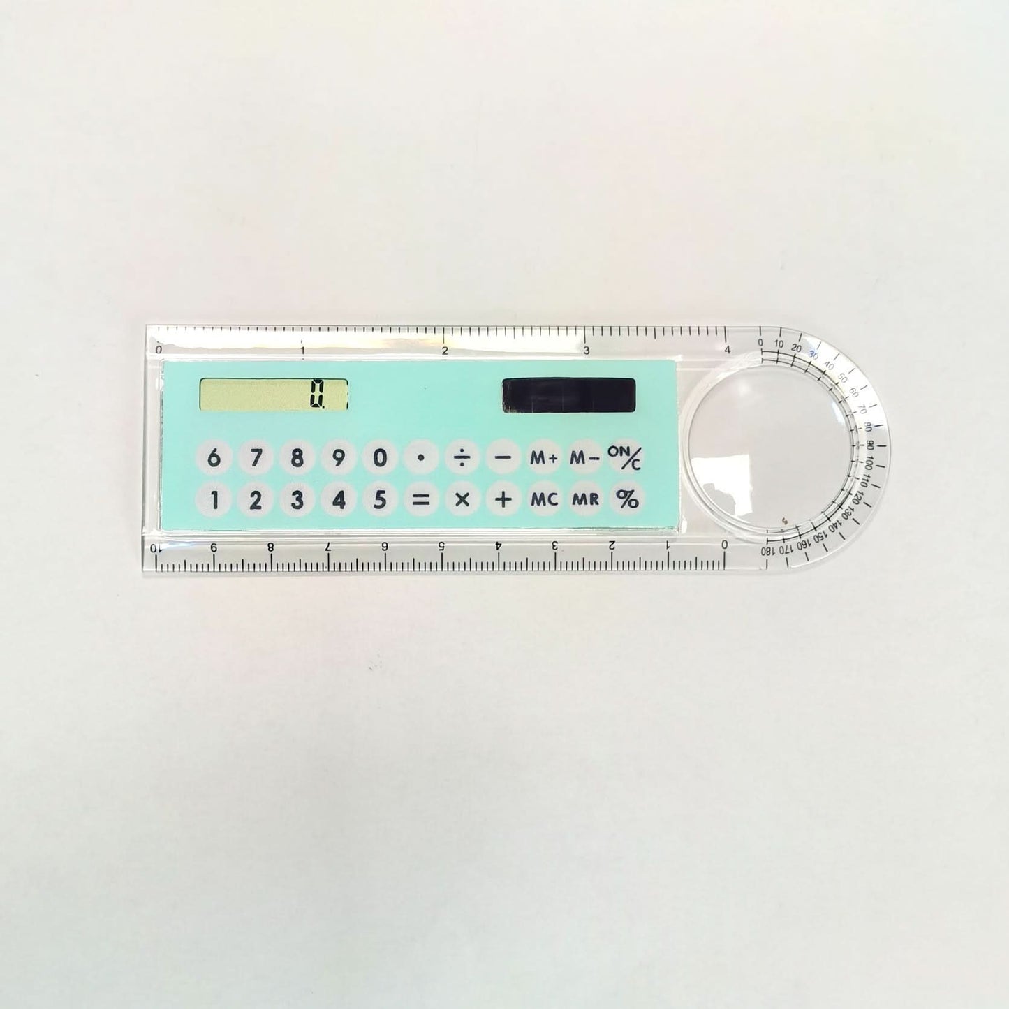 Multifunctional Protractor Ruler with Magnifying Glass