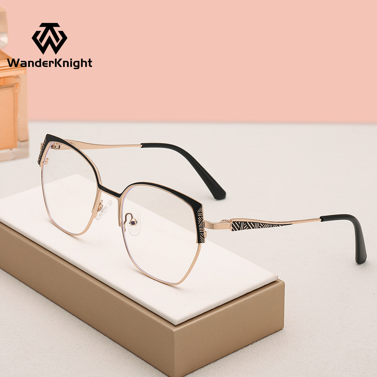 Stylish Metal Blue Light Blocking Glasses Frame for Women