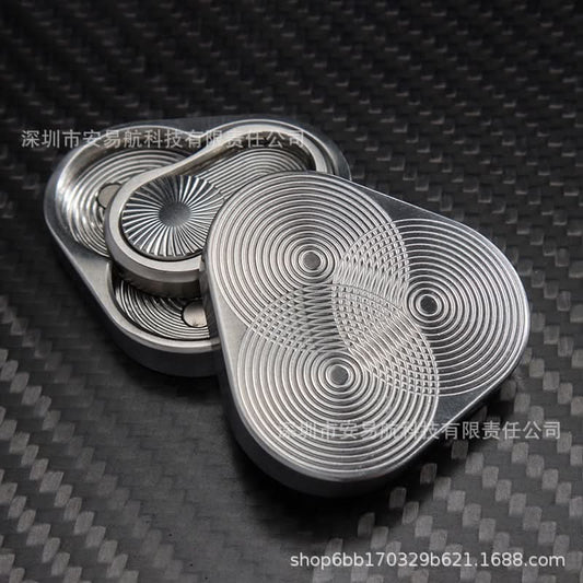 EDC Triangle Spinner Fidget Coin – Rotating Snap Push Card Stress Relief Tool