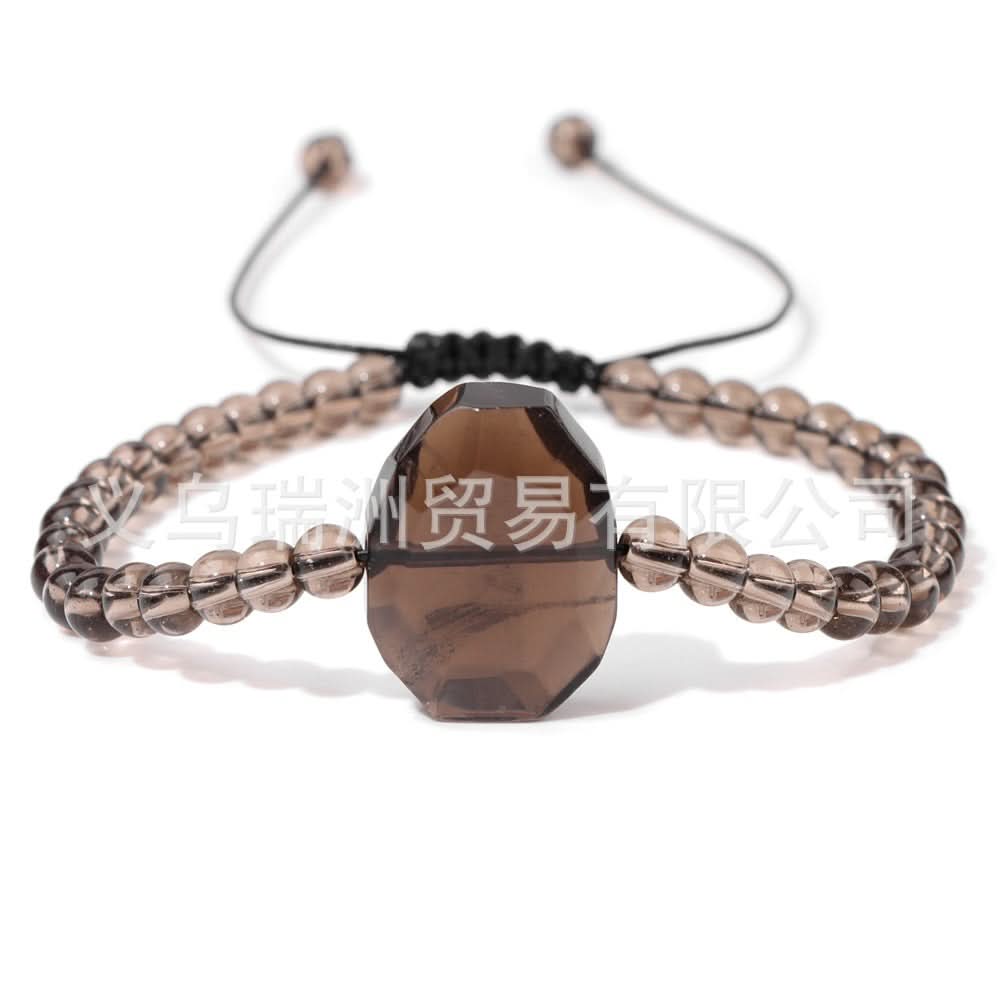 Men's Handmade Tiger Eye & Agate Bead Bracelet – Retro Design